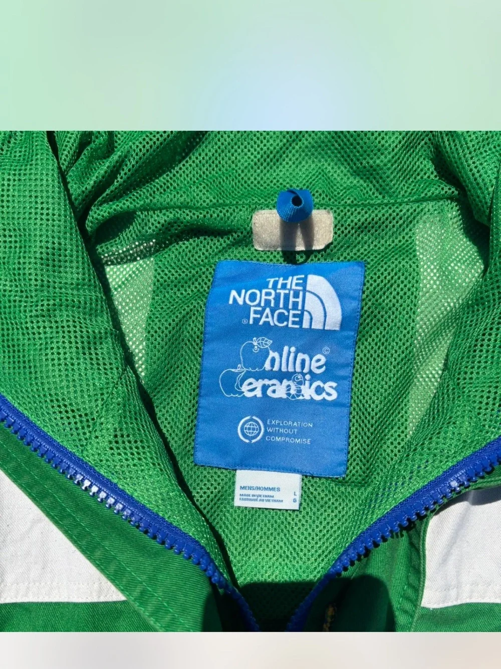 The North Face x Online Ceramics Green & White Outdoor Jacket